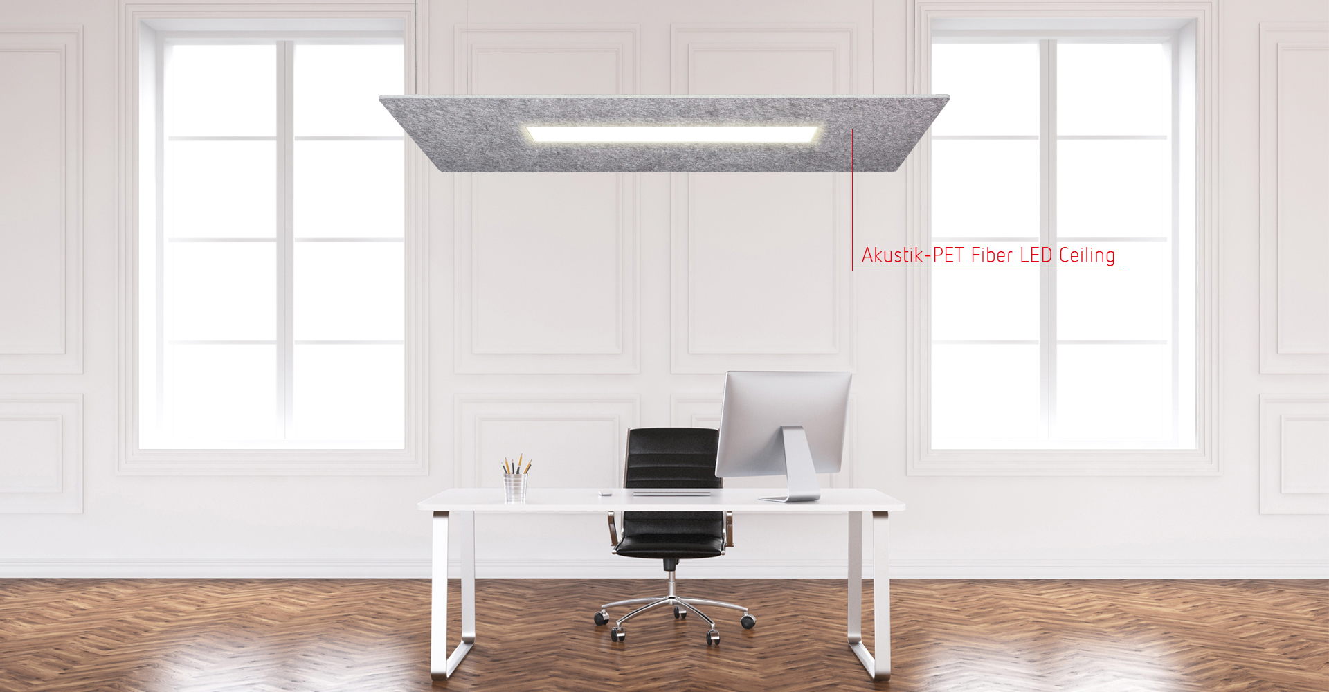 Akustik-PET Fiber LED Ceiling